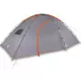 Tenda da Campeggio 8 Persone Grigio e Arancione Impermeabile