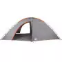 Tenda da Campeggio 8 Persone Grigio e Arancione Impermeabile