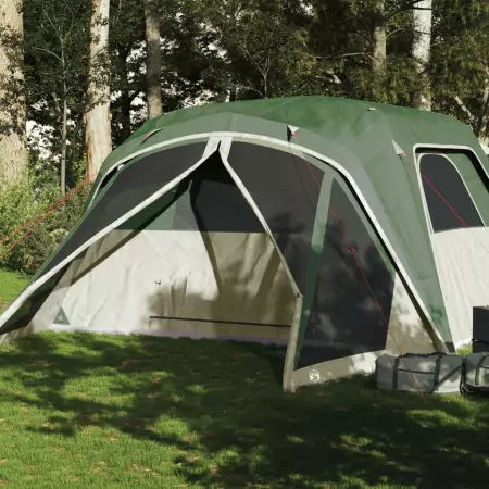 Tenda da Campeggio a Cupola per 6 Persone Verde Impermeabile