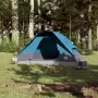 Tenda da Campeggio a Cupola per 4 Persone Blu Impermeabile