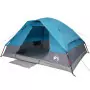 Tenda da Campeggio a Cupola per 4 Persone Blu Impermeabile