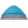 Tenda da Campeggio a Cupola per 4 Persone Blu Impermeabile