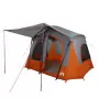 Tenda Campeggio Cabina 5 Persone Grigio Arancione Impermeabile