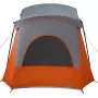 Tenda Campeggio Cabina 5 Persone Grigio Arancione Impermeabile