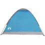 Tenda da Campeggio a Cupola per 4 Persone Blu Impermeabile