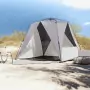 Tenda da Spiaggia 4 Persone Grigio Rilascio Rapido Impermeabile