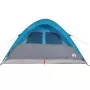 Tenda da Campeggio a Cupola per 4 Persone Blu Impermeabile