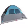 Tenda da Campeggio a Cupola per 4 Persone Blu Impermeabile