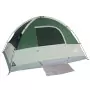 Tenda da Campeggio a Cupola per 4 Persone Verde Impermeabile