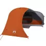 Tenda da Campeggio a Cupola 4 Persone Grigio e Arancione