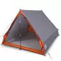 Tenda Campeggio Telaio A 2Persone Grigio Arancione Impermeabile