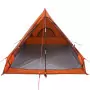 Tenda Campeggio Telaio A 2Persone Grigio Arancione Impermeabile