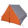 Tenda Campeggio Telaio A 2Persone Grigio Arancione Impermeabile