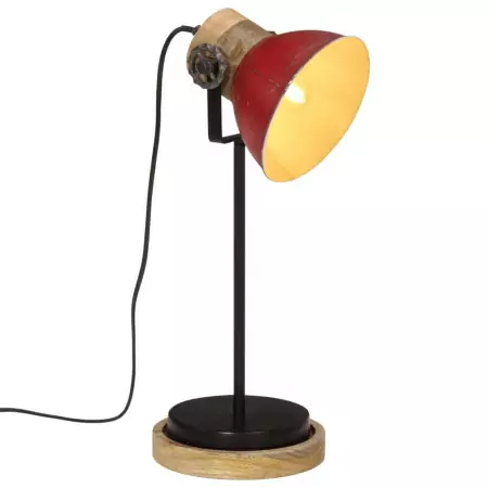 Lampada da Scrivania 25 W Rosso Anticato 17x17x50 cm E27