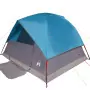 Tenda da Campeggio a Cupola per 4 Persone Blu Impermeabile