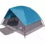 Tenda da Campeggio a Cupola per 4 Persone Blu Impermeabile