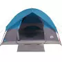 Tenda da Campeggio a Cupola per 4 Persone Blu Impermeabile