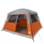 Tenda Familiare Cabina 6 Persone Grigia Arancione Impermeabile