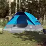 Tenda da Campeggio a Cupola per 4 Persone Blu Impermeabile