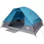 Tenda da Campeggio a Cupola per 4 Persone Blu Impermeabile