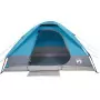 Tenda da Campeggio a Cupola per 4 Persone Blu Impermeabile