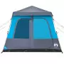 Tenda Familiare a Cupola 8 Persone Blu a Rilascio Rapido