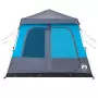 Tenda Familiare a Cupola 8 Persone Blu a Rilascio Rapido