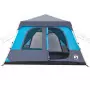 Tenda Familiare a Cupola 10 Persone Blu a Rilascio Rapido