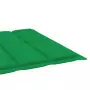 Cuscino per Lettino Verde 200x60x3 cm in Tessuto