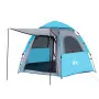 Tenda da Campeggio Cabina 4 Persone Blu a Rilascio Rapido