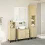 Set Mobili da Bagno 3 pz Rovere Sonoma in Legno Multistrato