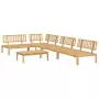 Set Divano Pallet da Giardino 5 pz in Legno Massello di Acacia