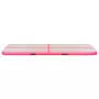 Tappetino Ginnastica Gonfiabile con Pompa 800x100x10cm PVC Rosa