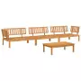 Set Divano Pallet da Giardino 4 pz in Legno Massello di Acacia