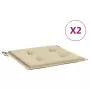 Cuscini per Sedia 2 pz Beige 50x50x3 cm in Tessuto Oxford