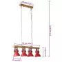 Lampada da Soffitto 25 W Rosso Anticato 90x24x111 cm E27