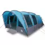 Tenda Familiare a Tunnel per 8 Persone Blu Impermeabile