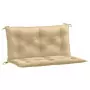 Cuscini Panca Giardino 2pz Beige Mélange 100x50x7cm Tessuto