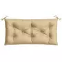 Cuscini Panca Giardino 2pz Beige Mélange 100x50x7cm Tessuto