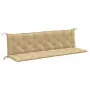 Cuscini Panca Giardino 2pz Beige Mélange 200x50x7 cm Tessuto