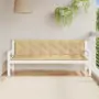 Cuscini Panca Giardino 2pz Beige Mélange 200x50x7 cm Tessuto