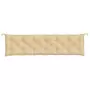 Cuscini Panca Giardino 2pz Beige Mélange 200x50x7 cm Tessuto