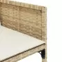 Set da Pranzo da Giardino 17 pz con Cuscini Beige in Polyrattan