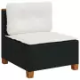 Set Divani da Giardino 5 pz con Cuscini in Polyrattan Nero