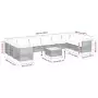 Set Divani da Giardino 11 pz con Cuscini in Polyrattan Grigio