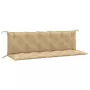 Cuscini Panca Giardino 2pz Beige Mélange 180x50x7 cm Tessuto