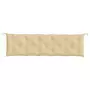 Cuscini Panca Giardino 2pz Beige Mélange 180x50x7 cm Tessuto