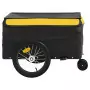 Rimorchio da Bici Nero e Giallo 45 kg in Ferro