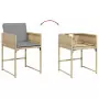 Set Pranzo da Giardino 17 pz con Cuscini Beige Misto Polyrattan