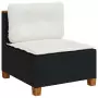 Set Divani da Giardino 10pz con Cuscini in Polyrattan Nero